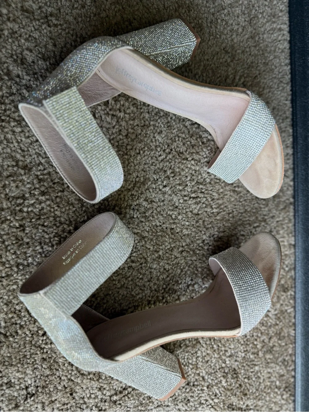 Jeffrey Campbell Lindsay Champagne Heels Women’s Size 8.5